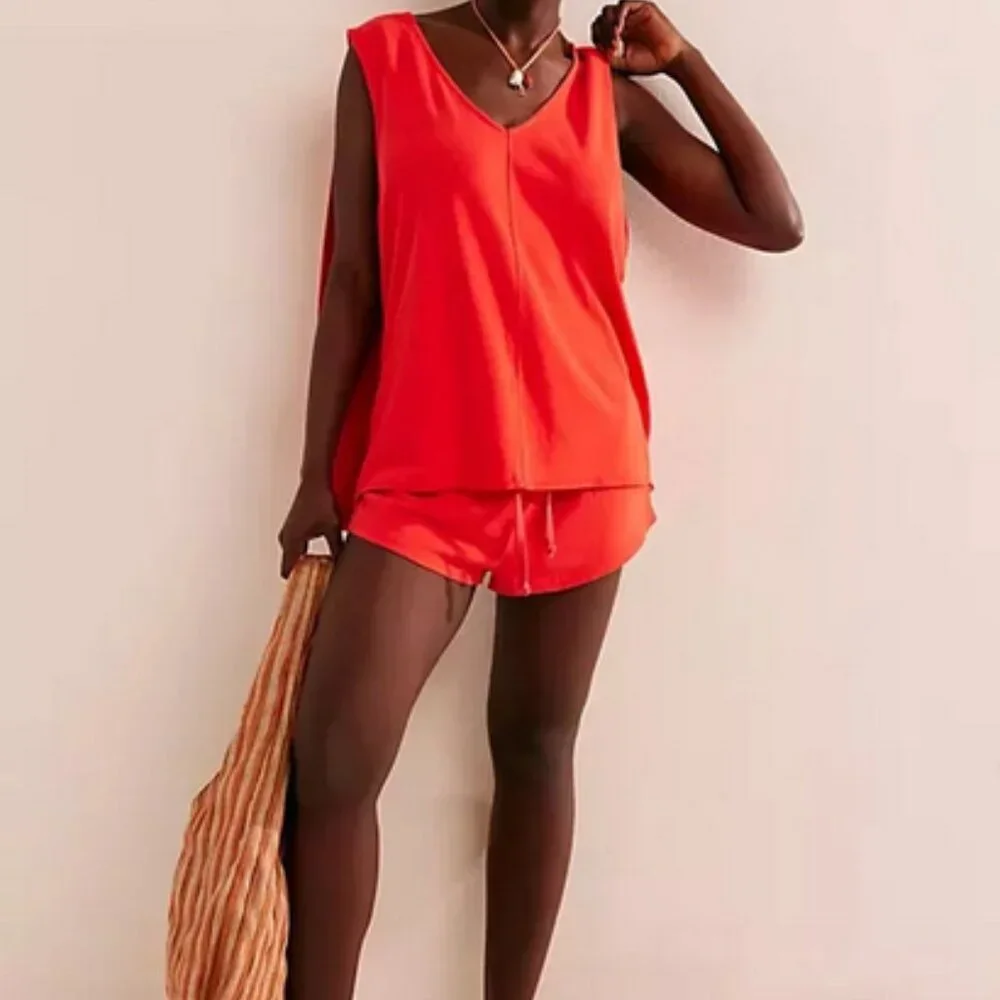 Free People FP Beach Free Est Santina Tank Top Dropped Armholes M